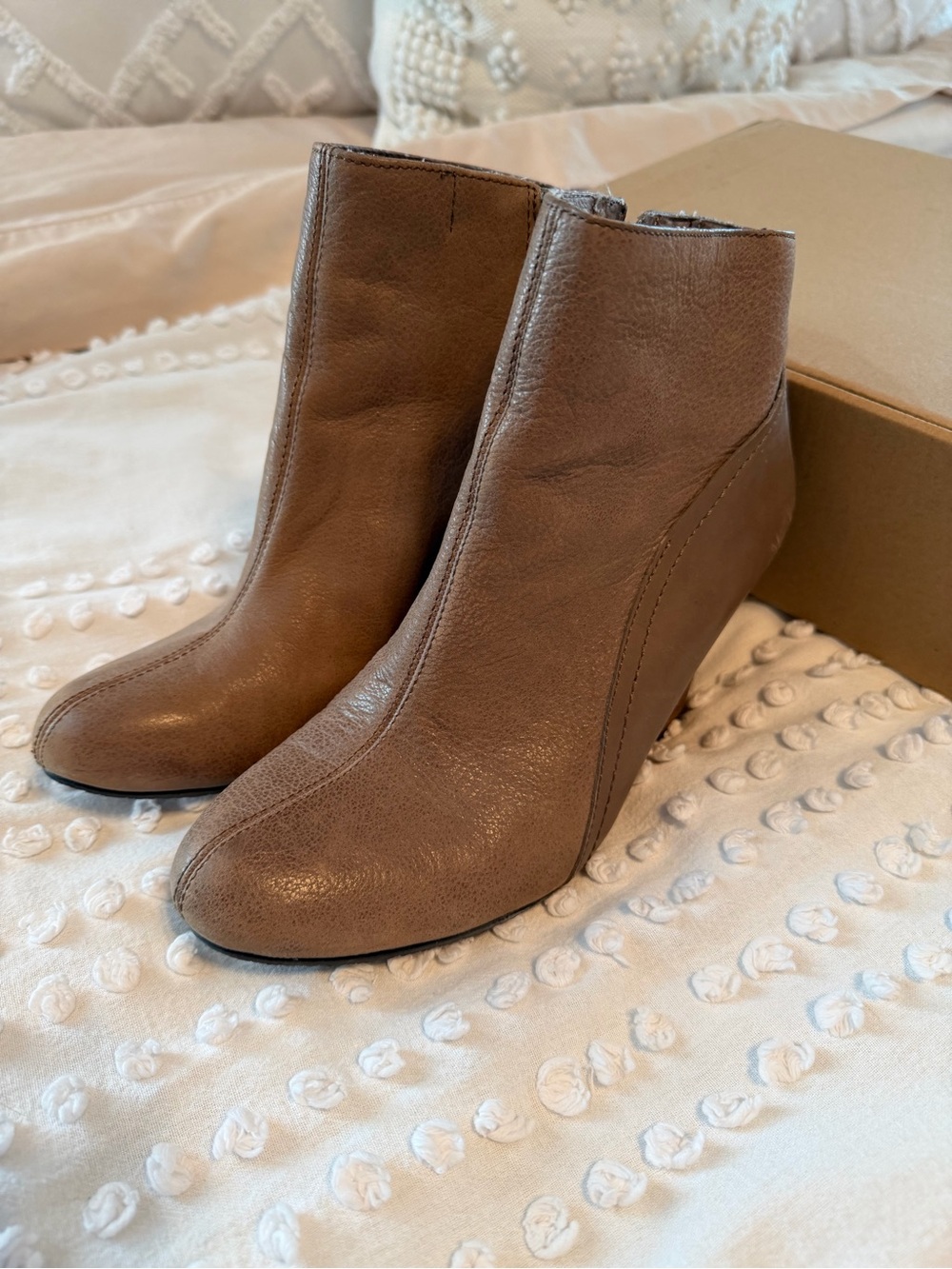 Vince Camuto Women's Brown Wedge Ankle Boots